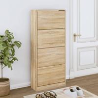 VidaXL Schoenenkast 63x24x147 cm bewerkt hout sonoma eikenkleurig - thumbnail