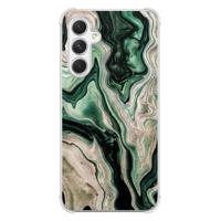 Samsung Galaxy A54 shockproof hoesje - Green waves - thumbnail