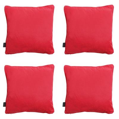 Sierkussen met bies Panama rood 45 cm x 45 cm (4 stuks) Madison - Madison Sierkussen met bies Panama rood 45 cm x 45 cm (4 stuks) Madison - Madison