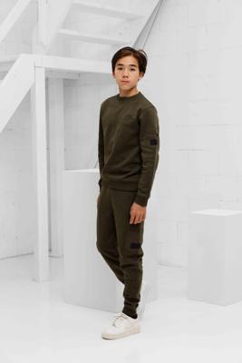 Malelions Nylon Pocket Sweater Trainingspak Kids Donkergroen - Maat 140 - Kleur: Donkergroen | Soccerfanshop