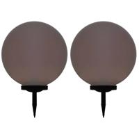 VidaXL Solarlampen 2 st led rond 50 cm rgb - thumbnail
