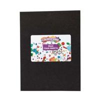 Colorations - foam vellen zwart, 10st. - thumbnail