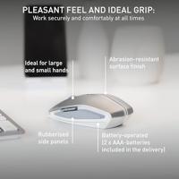 CHERRY GENTIX BT Muis Bluetooth Optisch Frost, Zilver 7 Toetsen 1000 dpi, 2000 dpi Intelligent scrollwiel, Oplaadbaar - thumbnail