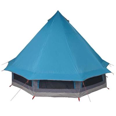 VidaXL Familie tipi tent tipi met dak blauw 404 x 370 x 270 cm VidaXL Familie tipi tent tipi met dak blauw 404 x 370 x 270 cm