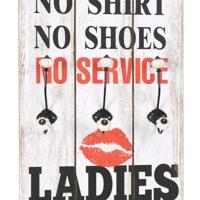 Wandkapstok met 6 haken MEN LADIES 120x40 cm - thumbnail