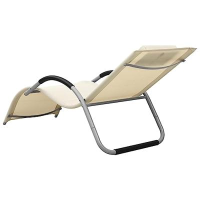 Ligbedden 2 st textileen crèmekleurig en grijs