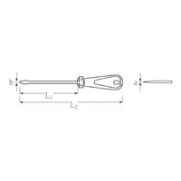 Stahlwille 4820 1,2X6,5X150 SCHLITZSCHRAUBENDREHER M. DREIKOMPONENTENGRIFF Platte schroevendraaier - thumbnail