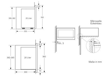 Magnetron Siemens AG BF525LMB1 Zwart 800 W 20 L