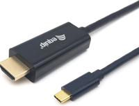 Equip 133413 video kabel adapter 3 m USB Type-C HDMI Type A (Standaard) Zwart - thumbnail