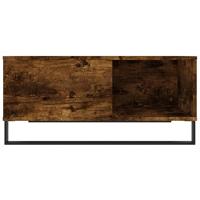 Salontafel 80x80x36,5 cm bewerkt hout gerookt eikenkleurig - thumbnail