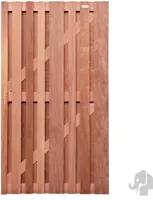 Elephant hardhout FSC tuindeur "Stripes" recht 16 latten 15mm 45x1000x1800mm glad - thumbnail