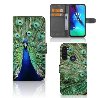 Motorola Moto G Pro | Telefoonhoesje | Met pasjeshouder | Pauw
