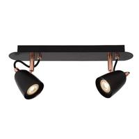 Lucide RIDE-LED - Plafondspot - LED Dimb. - GU10 - 2x5W 3000K - Koper - thumbnail