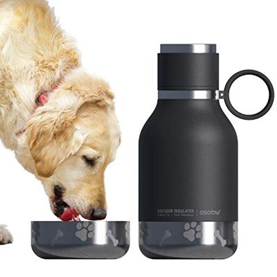 Asobu - Dog Bowl - Edelstahlflasche with Hundenapf 1 Liter black