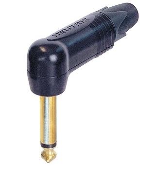 Neutrik NP2RX-B Mono jack kabeldeel haaks zwart