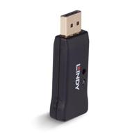 LINDY 32118 DisplayPort EDID-emulator [1x DisplayPort stekker - 1x DisplayPort bus] Zwart 4K UHD - thumbnail