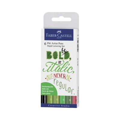 Faber Castell Tekenstift Pitt Artist Pen - handlettering 6-delig etui