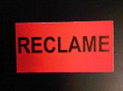 Etiket 3719 fluor rood RECLAME Etiket 3719 fluor rood RECLAME