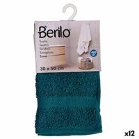 Badhanddoek Berilo Blauw 80 % katoen 20 % Polyester 30 x 50 cm 30 x 50 x 0,2 cm 25 x 1,5 x 15 cm (12 Stuks) - thumbnail