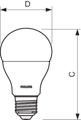 Philips Philips LED A60 11W = 75W E27 2700K - LED3362
