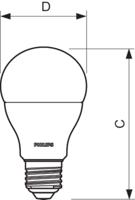 Philips Philips LED A60 11W = 75W E27 2700K - LED3362 - thumbnail