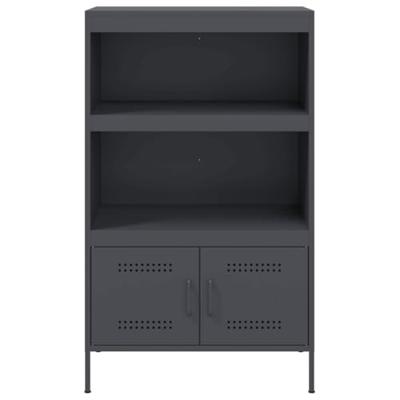 Hoge kast 68x39x113 cm staal antracietkleurig