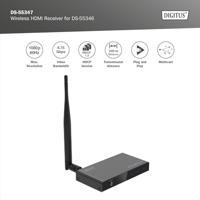Digitus DS-55347 HDMI-ontvanger 100 m 5 GHz 1920 x 1080 Pixel Geïntegreerde LED-weergave, Met loop-functie, Veilige draadloze overdracht - thumbnail
