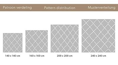 Boho&me Vierkant hoogpolig vloerkleed ruiten Habitat - zwart|wit - Boho&me Vierkant hoogpolig vloerkleed ruiten Habitat - zwart|wit -