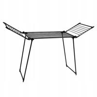 AMALFI opvouwbaar wasdroogrek, zwart - thumbnail