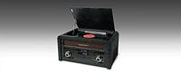 Muse MT-115 CD-microsysteem met platenspeler & FM-radio (30 vooraf ingestelde zenders) in houten kastdesign - thumbnail