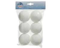 Sneeuwballen foam hang d8 cm wit 6st Kerst Decoris - Decoris - thumbnail