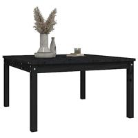 Tuintafel 82,5x82,5x45 cm massief grenenhout zwart - thumbnail