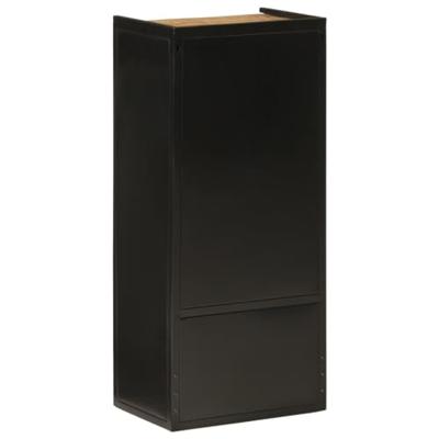 Badkamerkast 40x27x90 cm ijzer en massief mangohout