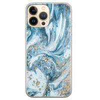 iPhone 13 Pro Max siliconen hoesje - Marble sea - thumbnail