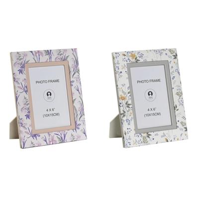 Handtas Dames DKD Home Decor Wit Grijs Lila Licht Roze 16,5 x 2 x 21,5 cm (2 Stuks)