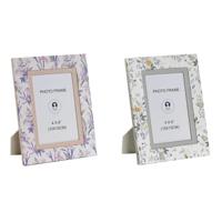 Handtas Dames DKD Home Decor Wit Grijs Lila Licht Roze 16,5 x 2 x 21,5 cm (2 Stuks) - thumbnail