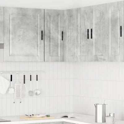 Keuken hoekkast "Porto" bewerkt hout betongrijs