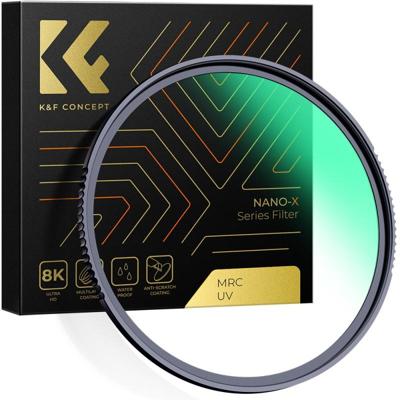 K&F Concept UV filter Nano X 49mm - waterproof, krasbestendig en anti-reflectie coating