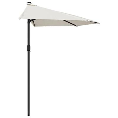 VidaXL Balkonparasol half met aluminium paal 270x144 cm zandkleurig