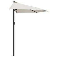 VidaXL Balkonparasol half met aluminium paal 270x144 cm zandkleurig - thumbnail