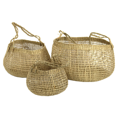 Wants&Needs Accessoires Mand Zeegras Naturel 45 X 45 X 25 S/3
