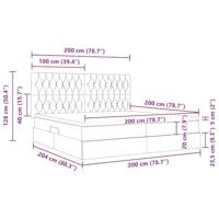 Opslag bed met matras met opslag Taupe 200 x 200 cm Nep Leer - thumbnail