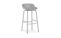 Normann Copenhagen Hyg barkruk H75 Grey staal - thumbnail