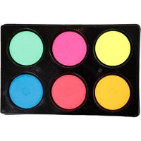 Colortime Waterverf, h: 16 mm, d 44 mm, neon kleuren, 1 doos - thumbnail