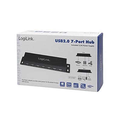LogiLink UA0148 480Mbit/s USB hub 7 poorten