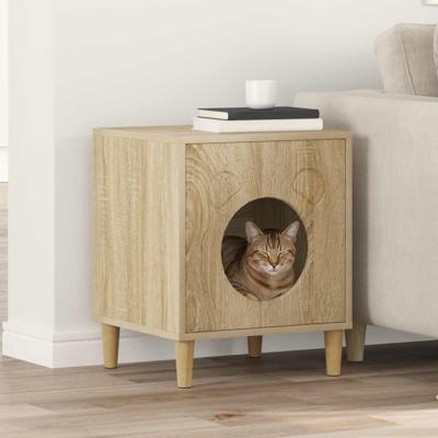 Kattenhuis Sonoma 42,5 x 40 x 53 cm Bewerkt hout