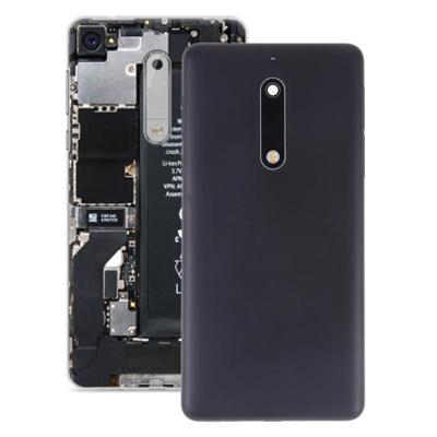 Batterij terug te dekken met camera lens & kant toetsen voor Nokia 5 (zwart)