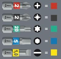 Wera Mini-Check Impaktor 1 05057691001 Bitset 6-delig Kruiskop Phillips Impactor technologie - thumbnail