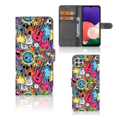 Samsung Galaxy A22 5G | Wallet Case | met Pasjes | Punk Rock