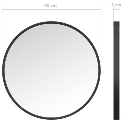 VidaXL Wandspiegel 50 cm zwart